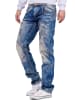 Cipo & Baxx Herren Regular Fit Hose Stonewashed in Blue