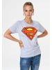 Logoshirt T-Shirt Superman Logo in grau-meliert