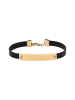 faina Women Decorative Bar Bracelet in Gold Black