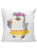 Mr. & Mrs. Panda Kissen 40x40 Pinguin Kokosnuss ohne Spruch in Weiß