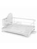 relaxdays Abtropfgestell in Weiß - (B)43 x (H)21 x (T)29,5 cm
