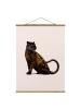 WALLART Stoffbild - Jonas Loose - Goldener Panther in Creme-Beige