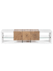 Beliani TV-Schrank FULERTON in Weiß/Braun - (W) 160 x (H) 40 x (L) 42 cm