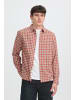 BLEND Langarmshirt Knopfleiste Karomuster Zeitloser Look in Rot