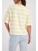 monari Sweatshirt mit modischen Streifen in Pastel Yellow Ringel