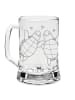 Mr. & Mrs. Panda Bierkrug Glas Schildkröten Paar ohne Spruch in Transparent