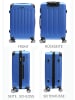 Cheffinger Reisekoffer Koffer 3 tlg Hartschale Trolley Set in Blau