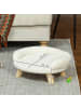 Pawhut Hundesofa Cremeweiß 47L x 47B x 20H cm