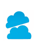 relaxdays 2 x Platzdeckchen "Wolke" in Blau - (B)47,5 x (T)26,5 cm