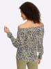 Heine Druckbluse in sand-braun-bedruckt