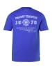 Men Plus Kurzarm T-Shirt in azurblau