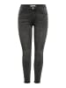 JACQUELINE de YONG Skinny Fit Jeans Ankle Cut JDYSONJA Stretch Hose mit Fransen in Dunkelgrau