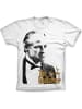 The Godfather T-Shirt "Don With Gold Logo Big Tall T-Shirt" in Weiß