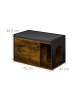 relaxdays Katzenkloschrank in Braun/ Schwarz - (B)75 x (H)45,5 x (T)43 cm