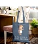 Mr. & Mrs. Panda Shopper Igel Wein mit Spruch in Indigo Blue