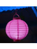 MARELIDA LED Solar Lampion in pink - D: 20cm