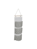 relaxdays Hängeorganizer in Creme/ Grau - (B)20 x (H)74 cm