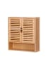 relaxdays Hängeschrank in Natur - (B)59 x (H)66 x (T)21 cm
