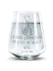Mr. & Mrs. Panda Becherglas Giraffe Zufrieden mit Spruch in Transparent