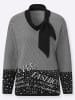 creation L Modal-Baumwoll-Pullover in schwarz-ecru-gemustert