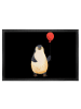 Mr. & Mrs. Panda fußmatte Pinguin Luftballon ohne Spruch in Schwarz