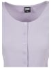 Urban Classics Urban Classics Damen Ladies Cropped Button Up Rib Tee in lilac