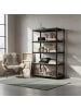relaxdays Schwerlastregal in Schwarz/ Braun - (B)100 x (H)200 x (T)50 cm