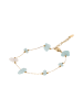 IZIA Women Bracelet With Lobster Clasp in Gold Turquoise