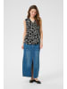 Kaffe Bluse ärmellos KAciara Regular fit in Black Deep W. Chalk Print