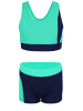 Aquarti Mädchen Sport Bikini - Racerback Bustier & Badehose in grün