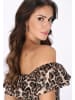 faina Women Top in beige multicolor leo