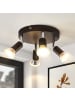 ZMH Deckenleuchte in Schwarz 4-flammige GU10 Rund Metall Deckenspots