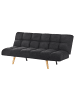Beliani 3-Sitzer Sofa INGARO in Schwarz/Braun - (W) 182 x (H) 86 x (L) 79 cm