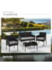 tectake Rattan Gartenset für 4 Personen, Sofa 250 kg, je Sessel 120 kg