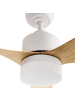 Beliani Deckenventilator mit Licht ANDERSON in Braun/Weiß - (W) 90 x (H) 39 x (L) 90 cm