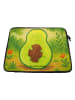 Mr. & Mrs. Panda Laptop Tasche Avocado Kern Design ohne Spruch in Weiß