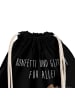 Mr. & Mrs. Panda gym tasche Orca Zylinder mit Spruch in Schwarz