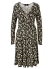 Aniston CASUAL Jerseykleid in schwarz-hellbeige-grün-beige