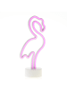 SATISFIRE LED Neonlicht Dekofigur Flamingo H: 30cm in pink