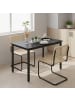 VASAGLE Esstisch Barnet in Schwarz - (B)110 x (H)77 x (T)70 cm