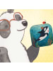 Mr. & Mrs. Panda Bierdeckel Orca Zylinder Design ohne Spruch in Weiß
