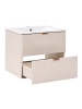 Beliani Badezimmerschrank mit Waschbecken TOTORANI in Beige/Gold
