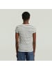G-Star Raw T-Shirt in milk-dk black double stripe