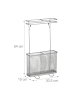 relaxdays Regenschirmständer in Silber - (B)30,5 x (H)54 x (T)15 cm