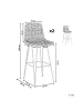 Beliani 2er-Set Barhocker CASSITA in Braun/Schwarz