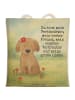 Mr. & Mrs. Panda Shopping Bag Hund Dame Design mit Spruch in Weiß