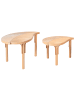 Beliani 2er-Set Couchtisch PARALIA in Naturfarben/Beige