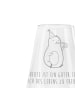 Mr. & Mrs. Panda Weinglas graviert Avocado Feier mit Spruch in Transparent
