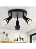 ZMH Deckenleuchte in schwarz 3-flammig GU10 moderne Deckenspots Max.25W