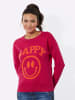 Sieh an! Langarm-Pullover in pink-orange